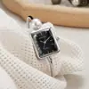Reloj Pulsera Cuadrado de Perlas Sunlifex para Mujer, Lujo Ligero, Estilo Mid-Century, Sencillo, Elegante, Moderno y Exquisito Reloj de Cuarzo