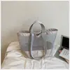Shuai Mijia Nova Bolsa de Armazenamento de Viagem de Ombro Único Grande Capacidade Moda para o Trabalho Tendência Malha Portátil Bolsa de Praia