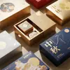 Regalos Empresariales Personalizados, Souvenirs, Pasteles de Luna, Empaque de Tarjeta Blanca, Cajas de Regalo de Papel, Cajas de Regalo para el Festival de Medio Otoño, Cajas de Regalo Creativas
