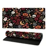 Mouse Pad Retrô de Abóbora e Fantasma Halloween Floral Grande para Escritório e Jogos Antiderrapante Espessado Teclado Mesa Mat
