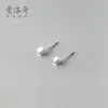 Brincos Quadrados Geométricos Pequenos Japoneses S925 de Prata Nalan Temperamento de Dama Furos de Orelha de Estudante E9761