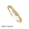 Pulsera de Engranajes Hebilla de la Suerte Transfronteriza para Mujer Pulsera de Uñas de Sauce Combinable Personalidad Simple Elegante Joyería de Mano
