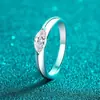 Anillo de Plata Chapada Marquise de 1 Quilate Moissanita 5x10mm Simple Nuevo Diseño de Alta Gama Venta Caliente Transfronteriza Temu