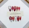 Nai Zi Uñas Portátiles Puras Hechas a Mano Modelo Nuevo Otoño e Invierno B341 Completamente Pintadas a Mano Talladas Estilo Francés Elegantes Pegatinas para Uñas de Comercio Exterior