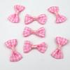 Mini lazo pequeño a cuadros, accesorios para prendas de vestir, accesorios, pajarita pequeña a cuadros, nudo para ropa de muñeca con flores hecho a mano