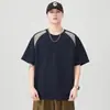 Nueva Camiseta de Manga Corta con Cuello Redondo de Verano Marca de Moda para Hombre Tops Deportivos Casuales Simples Versátiles Ropa para Hombre Transfronteriza
