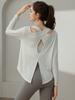 Chaqueta de Yoga Jacquard de Jadeita de Nylon de Manga Larga para Mujer, Blusa Holgada, Otoño e Invierno, Deportes, Fitness, Sensación de Alta Gama