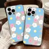 Funda para Teléfono Flores Azules Rosas Estilo Ins Japón Corea iPhone 17 Chicas Alta Apariencia Apple 16promax Transparente Suave