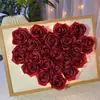 Paquete de materiales para marco de fotos de rosa de cinta tejida para el Día de San Valentín para novia pareja ramo DIY hecho a mano