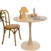 Mesa redonda sencilla de tulipán blanco, mesa de negociación informal, mesa de comedor para cafetería, tienda de té con leche, mesa de balcón nórdico, mesa redonda pequeña y silla