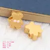 Estilo Chinês Criativo Liga Eletrodepositada Ouro Areia Série Desenho Animado Acessórios Boa Sorte Sorte Gato da Sorte Acessórios para Joias DIY