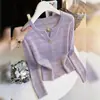Cardigan de Punto Delgado de Moda con Temperamento Suave para Mujer 2026 Nuevo Principios de Otoño Nicho Versátil Impresionante Top Base