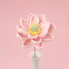 Ramos de Capullos de Loto Simulados y Hojas de Loto Tejidos a Mano, Regalos Navideños de Ganchillo de Lana Terminados, Arreglos Florales para Jarrón