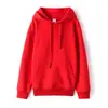 Suéter con capucha de algodón liso forrado de felpa para otoño e invierno para hombres y mujeres con capucha holgada sudadera con capucha para parejas comercio exterior suministro al por mayor