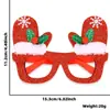 Gafas Decorativas Navideñas 2026 para Adultos y Niños Accesorios para Fotos de Fiesta Navideña Marco de Gafas de Papá Noel Reno