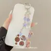[Coração Doce Ziyun] Corrente de Celular com Franja de Coração Roxo Piscante Cordão para Celular Pingente para Bolsa de Nicho Pingente de Câmera