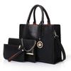 Novo 2023 Transfronteiriço Bolsa Pu para Sogra Conjunto de Três Peças Moda Europeia e Americana Bolsa Grande Conjunto de Várias Peças Bolsa de Mão Transversal Tiracolo
