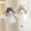 Novo Pingente de Menina Anjo com Galhos de Pelúcia de Natal Decoração de Árvore de Natal Boneca Fofa Decoração Ornamento Pendurado