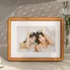 Moldura de Foto em Madeira Maciça Nogueira Preta para Mesa Impressão de Foto Retrato Lembrança DIY Madeira 6 7 8 Polegadas Parede de Fotos de Nogueira 10