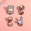 Línea Cruzada Inglés Aliexpress Pin Pin de Ropa Collar Pin Médico Bolsa de Café Broche Accesorios Insignia de Metal