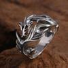 Joyería de Plata Esterlina 925 al por Mayor del Fabricante Anillo Abierto de Dragón Calado Personalizado para Hombre Plata Tailandesa Retro Anillo de Moda