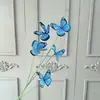 Arreglo floral falso de mariposa de 5 cabezas, simulación de flores para bodas, diseño de escena floral para bodas, decoración de ventanas, flores