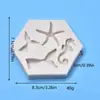 Atacado de Vários Tipos de Moldes de Silicone para Fondant de Conchas e Búzios, Moldes para Decoração com Resina DIY, Série Mundo Oceânico