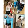 Camiseta de manga larga para mujer con estampado de letras de chica picante estilo americano, top fino de algodón de copo de nieve para verano, corte ajustado 26055