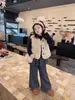 Conjunto de Chaleco de Peluche Estilo Coreano para Bebé Niña 26 Ropa de Bebé Otoño Invierno Nuevo Elegante para Niños Cubrepañal de Felpa Pantalones de Campana