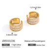 Pendientes de clip de acero inoxidable y circonita Jieding estilo europeo y americano para mujer sin perforar, pendientes de nicho de alta gama, joyería de acero de titanio para mujer con un toque de alta gama