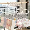 Cabide para roupas de bebê com vários prendedores, prendedores especiais para recém-nascidos, ferramenta mágica para secar roupas íntimas e meias, cabide infantil.