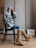 Botas de Neve Cano Alto para Mulheres, Inverno Espessadas 2026 Novas Elegantes com Cadarço Camurça Quentes Sola Grossa Botas Longas Acima do Joelho