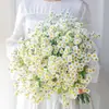 Flores Falsas de Margarita Manzanilla Estilo Ins, Flores Artificiales para Accesorios de Foto, Decoraciones de Escritorio para el Hogar, Adornos Decorativos