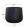 Vaso de Flores de Cimento Simples Escandinavo Preto para Sala de Estar de Chão Redondo Vaso para Plantas em Vaso Extra Grande Criativo Branco Vaso para Plantio de Árvores