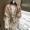 Bufanda de algodón y lino para primavera y verano con flecos, versátil para mujer, adecuada para viajar, doble uso, chal fino de moda