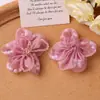 Flor de Organza con Perlas de Cinco Pétalos Estilo Coreano Suave Flor Cosida a Mano DIY Pasador para el Pelo Accesorio para Peinado Recogido en la Parte Trasera
