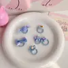 Goma para el pelo dulce coreana para niños, banda para el pulgar con diseño de animal y flor, no daña el pelo, lindo juego de diademas para bebé