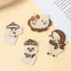 Novo Patch Bordado de Desenho Labubu Pato Pequeno Acessórios de Roupa DIY Grampo de Cabelo Etiqueta de Tecido Materiais de Decoração para Headwear