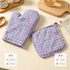 Guantes de horno resistentes al calor, engrosados, superventas transfronterizos, guantes de aislamiento para cocina, vaporera, microondas, poliéster-algodón, anti quemaduras