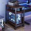 Soporte de Gabinete de Escritorio, Base Móvil para Sala de Juegos, Estante de Almacenamiento y Organización de Múltiples Niveles, Carrito Pequeño de Pie