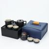 Juego de Té de Viaje para Exteriores Kung Fu Portátil para Coche para Beber Té Tetera de Cerámica Taza de Té Regalo de Negocios Caja de Regalo Personalización