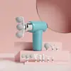 Pistola de Massagem Fascial Totalmente Automática Transfronteiriça com 3 Cabeças e 9 Cabeças Substituíveis Massageador Corporal Relaxamento para Ombro Cintura Costas Mini Massagem Especial