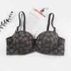 Comércio exterior em estoque sutiã de meia taça 1/2 feminino sexy de renda com aro de aço suporte superior alça de ombro ajustável removível