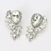 Brincos Retrô de Moda Europeia e Americana para Mulheres, Acessórios Simples, Brincos de Cristal, Brincos de Luxo Leve para Mulheres E261
