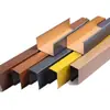 En Stock Canal Cuadrado de Aluminio en Forma de U para Techo 60*95 Canal Cuadrado de Aluminio con Acabado Madera para Centros Comerciales y Estaciones de Tren Partición de Techo de Canal Cuadrado de Aluminio