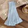Novas Meias Grossas de Tricô Empilhadas Outono/Inverno Femininas Estilo Coreano para Meninas Levemente Flare Slimming Aquecedoras para Panturrilha