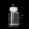 Frasco Plástico Transparente Quadrado para Pet 30-100ml, Frasco de Boca Larga para Pó de Pigmento, Frasco Selado para Embalagem Sólida