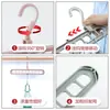 Organizador de almacenamiento de perchero de nueve agujeros, perchero mágico multifuncional colgante de múltiples capas, engrosado, giratorio, antideslizante, para organización de dormitorio