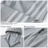 Ropa de protección solar para hombre con tres barras, chaqueta de verano de seda helada, fina, transpirable, anti-ultravioleta, ropa de pesca para exteriores para hombre