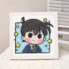 Animación de Dibujos Animados Nueva Pintura de Diamantes Kuromi DIY Juguetes de Pintura de Diamantes Hechos a Mano para Niños con Marco de Fotos Mesa Regalo